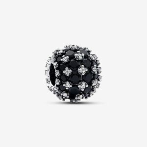 Pandora Pave Round Black Charm